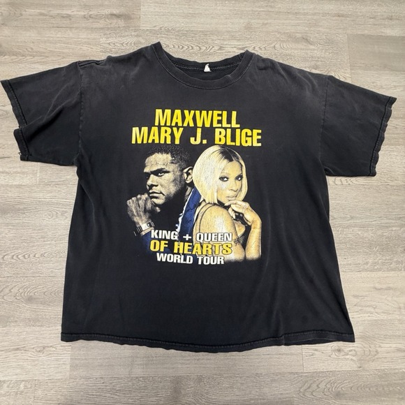 Delta Other - Maxwell Mary J Blige T Shirt Mens 2XL King Queen Hearts 2016 Tour Concert